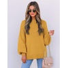 image:imageZESICA Womens Fall Fashion Turtleneck Long Sleeve Knit Oversized SweatersMustard