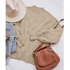 image:imageZESICA Womens Fall Fashion Turtleneck Long Sleeve Knit Oversized SweatersOatmeal