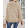 image:imageZESICA Womens Fall Fashion Turtleneck Long Sleeve Knit Oversized SweatersOatmeal