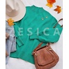 image:imageZESICA Womens Fall Fashion Turtleneck Long Sleeve Knit Oversized SweatersPeacock