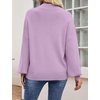 image:imageZESICA Womens Fall Fashion Turtleneck Long Sleeve Knit Oversized SweatersPurple