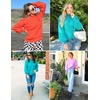 image:imageZESICA Womens Fall Fashion Turtleneck Long Sleeve Knit Oversized SweatersPurple