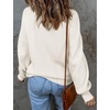 image:imageZESICA Womens Fall Fashion Turtleneck Long Sleeve Knit Oversized SweatersWhite