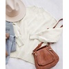 image:imageZESICA Womens Fall Fashion Turtleneck Long Sleeve Knit Oversized SweatersWhite