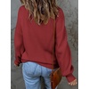 image:imageZESICA Womens Fall Fashion Turtleneck Long Sleeve Knit Oversized SweatersWine