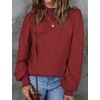 image:imageZESICA Womens Fall Fashion Turtleneck Long Sleeve Knit Oversized SweatersWine