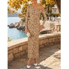 image:imageZESICA Womens Fall Floral Off Shoulder Wedding Guest DressesKhaki