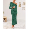 image:imageZESICA Womens Fall Floral Off Shoulder Wedding Guest DressesLushgreen