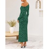image:imageZESICA Womens Fall Floral Off Shoulder Wedding Guest DressesLushgreen