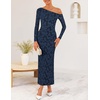 image:imageZESICA Womens Fall Floral Off Shoulder Wedding Guest DressesNavy