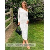 image:imageZESICA Womens Fall Floral Off Shoulder Wedding Guest DressesWhite