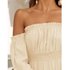 image:imageZESICA Womens Fall Long Sleeve Boho Off Shoulder Maxi DressesLight Yellow