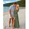 image:imageZESICA Womens Fall Long Sleeve Boho Off Shoulder Maxi DressesOlive