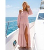 image:imageZESICA Womens Fall Long Sleeve Boho Off Shoulder Maxi DressesPink