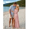 image:imageZESICA Womens Fall Long Sleeve Boho Off Shoulder Maxi DressesPink