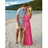 image:imageZESICA Womens Fall Long Sleeve Boho Off Shoulder Maxi DressesRose