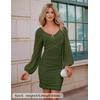 image:imageZESICA Womens Fall Long Sleeve Cocktail Party Mini DressesArmygreen