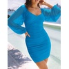image:imageZESICA Womens Fall Long Sleeve Cocktail Party Mini DressesCobaltblue