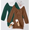 image:imageZESICA Womens Fall Long Sleeve Cocktail Party Mini DressesCoffee