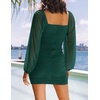 image:imageZESICA Womens Fall Long Sleeve Cocktail Party Mini DressesForestgreen