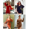 image:imageZESICA Womens Fall Long Sleeve Cocktail Party Mini DressesLightblue