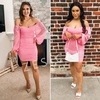 image:imageZESICA Womens Fall Long Sleeve Cocktail Party Mini DressesPink