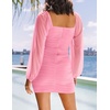 image:imageZESICA Womens Fall Long Sleeve Cocktail Party Mini DressesPink