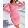 image:imageZESICA Womens Fall Long Sleeve Cocktail Party Mini DressesPink