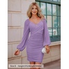 image:imageZESICA Womens Fall Long Sleeve Cocktail Party Mini DressesPurple
