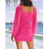 image:imageZESICA Womens Fall Long Sleeve Cocktail Party Mini DressesRose