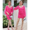 image:imageZESICA Womens Fall Long Sleeve Cocktail Party Mini DressesRose