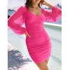 image:imageZESICA Womens Fall Long Sleeve Cocktail Party Mini DressesRose
