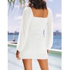 image:imageZESICA Womens Fall Long Sleeve Cocktail Party Mini DressesWhite
