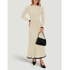 image:imageZESICA Womens Fall Long Sleeve Crewneck Sweater Maxi DressApricot