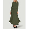image:imageZESICA Womens Fall Long Sleeve Crewneck Sweater Maxi DressArmy Green