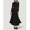 image:imageZESICA Womens Fall Long Sleeve Crewneck Sweater Maxi DressBlack