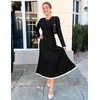 image:imageZESICA Womens Fall Long Sleeve Crewneck Sweater Maxi DressBlack