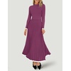 image:imageZESICA Womens Fall Long Sleeve Crewneck Sweater Maxi DressFuchsia