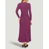 image:imageZESICA Womens Fall Long Sleeve Crewneck Sweater Maxi DressFuchsia