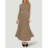 image:imageZESICA Womens Fall Long Sleeve Crewneck Sweater Maxi DressKhaki