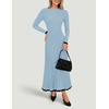 image:imageZESICA Womens Fall Long Sleeve Crewneck Sweater Maxi DressLight Blue