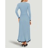 image:imageZESICA Womens Fall Long Sleeve Crewneck Sweater Maxi DressLight Blue