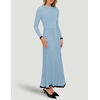 image:imageZESICA Womens Fall Long Sleeve Crewneck Sweater Maxi DressLight Blue
