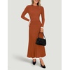 image:imageZESICA Womens Fall Long Sleeve Crewneck Sweater Maxi DressOrange Red