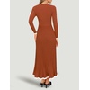 image:imageZESICA Womens Fall Long Sleeve Crewneck Sweater Maxi DressOrange Red
