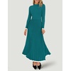 image:imageZESICA Womens Fall Long Sleeve Crewneck Sweater Maxi DressPeacock Blue