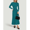image:imageZESICA Womens Fall Long Sleeve Crewneck Sweater Maxi DressPeacock Blue
