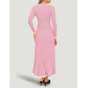 image:imageZESICA Womens Fall Long Sleeve Crewneck Sweater Maxi DressPink