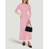 image:imageZESICA Womens Fall Long Sleeve Crewneck Sweater Maxi DressPink