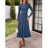 image:imageZESICA Womens Fall Long Sleeve Pleated Midi Sweater DressesDark Blue